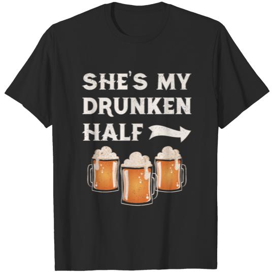 Discover St Patrick's Day She's My Drunken Half T-shirt