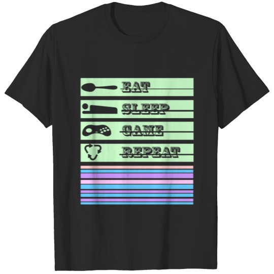 Discover Eat Sleep Game Repeat T-shirt