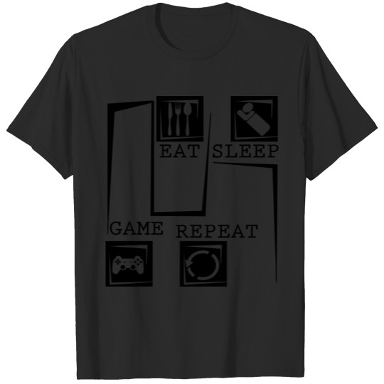 Discover Eat Sleep Game Repeat T-shirt