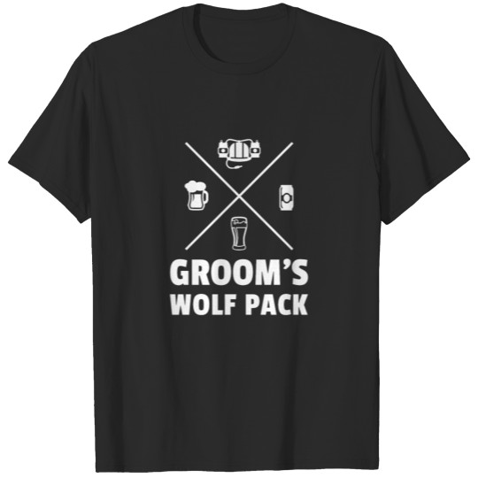 Discover Groom's Wolf Pack | Bachelor Party Gift Friends T-shirt