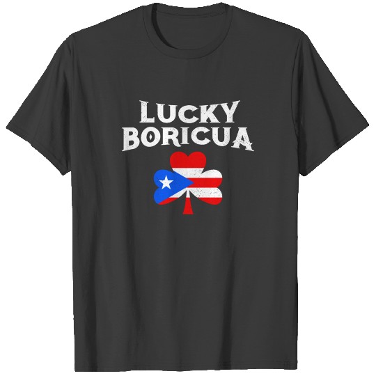 Puerto Rico Lucky Boricua St Patrick's Day T-shirt