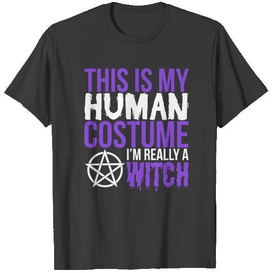 Witch Halloween Gift - This Is My Human Costume T-shirt
