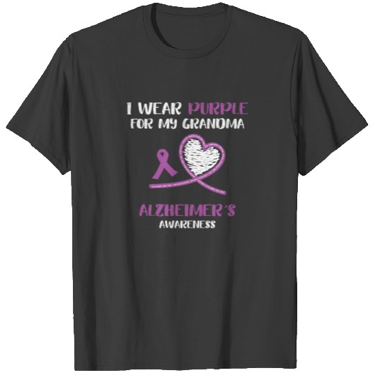 I Wear Purple For My Grandma | Alzheimer's T-shirt
