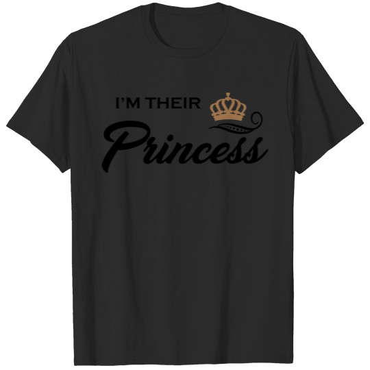 Discover I'm their Princess Gift Baby Child Birth Crown T-shirt