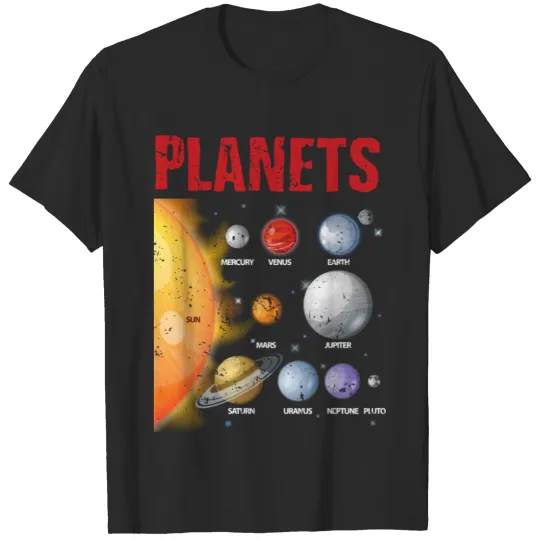 Funny Solar System - Planets Sun Moon - Space T-shirt