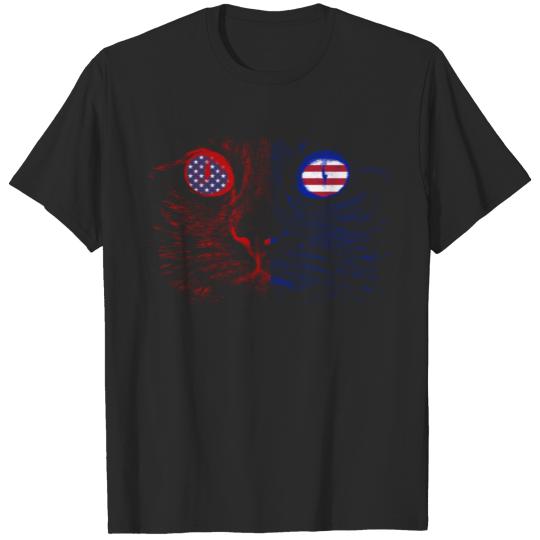Discover American Flag Cat - Red White And Blue Feline - T-shirt