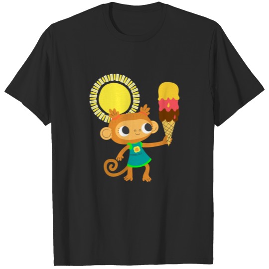 Beach Monkey with ice cream T-shirt
