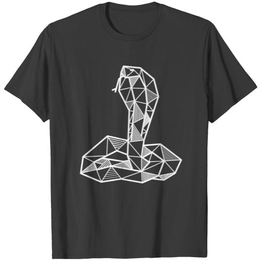 Cobra geometric hipster polygon gift idea animal T-shirt