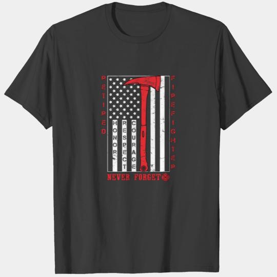 9/11 Never Forget Firefighter Hero Thin Red Line T-shirt