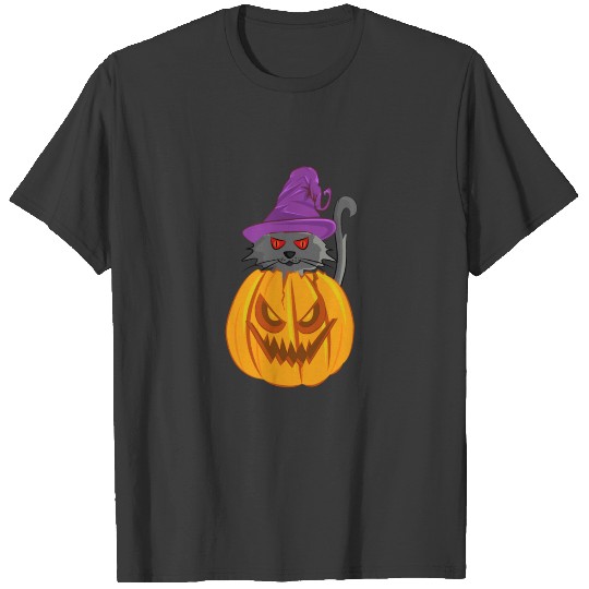 pumpkin cat T-shirt