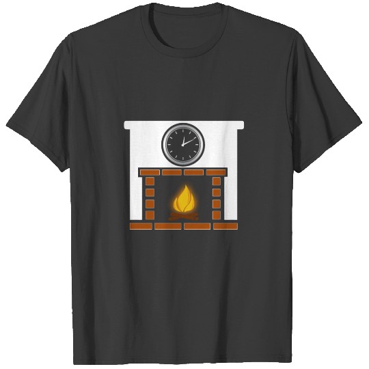 Fireplace Clock Rapper ugly christmas sweater T-shirt