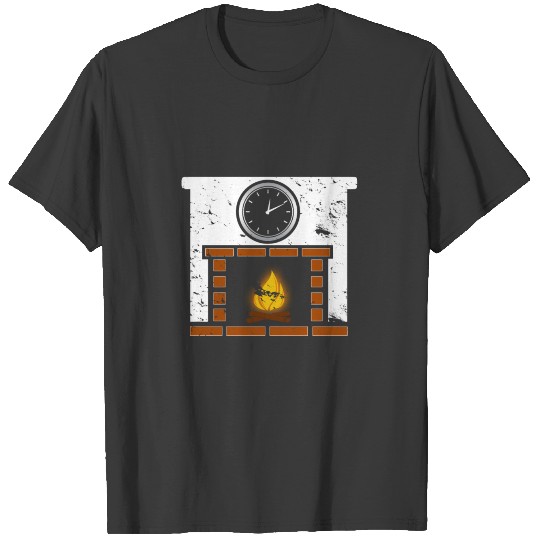 Fireplace Clock Rapper ugly christmas sweater T-shirt