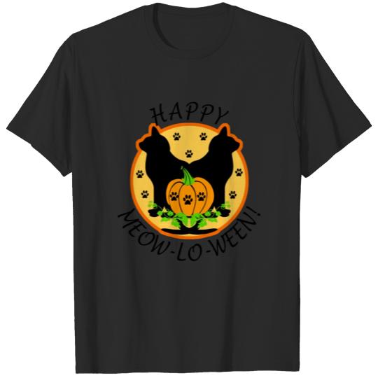 Discover Cats Halloween Meow-Lo-Ween Baby Contrast One Piec T-shirt