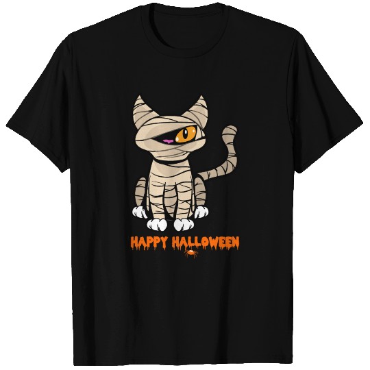 Halloween Mummy Cat Pumpkin Horror Monster T-shirt