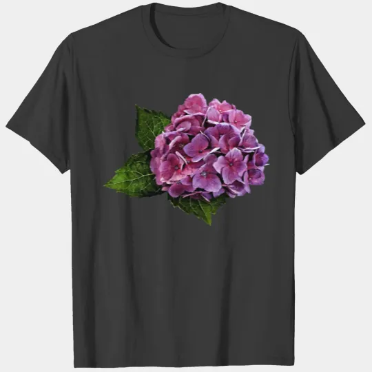 Maroon Hydrangea T-shirt