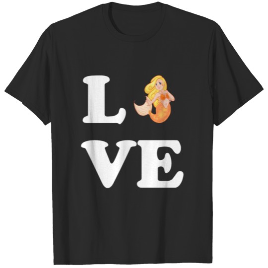 Discover Illustration of Mermaid in Love T-shirt