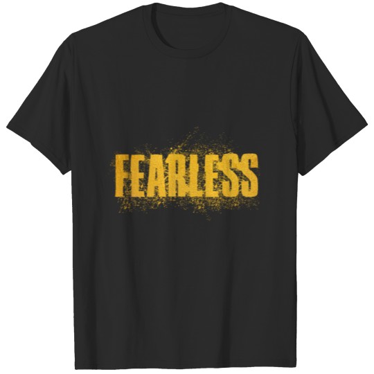 Discover Fearless Yellow Word Colorsplash T-shirt