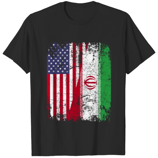 Discover IRANIAN ROOTS | American Flag | IRAN Gift T-shirt
