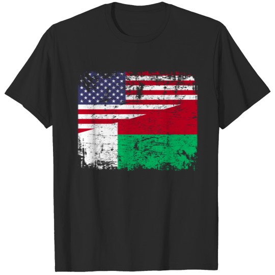 Discover MALAGASY ROOTS | American Flag | MADAGASCAR T-shirt