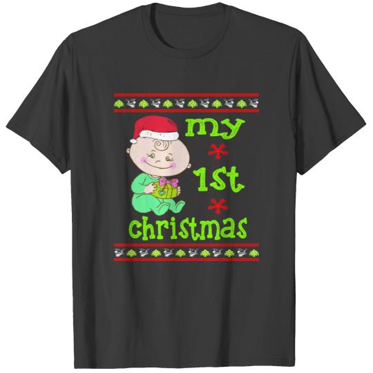 Funny Ugly Christmas My 1ST Baby Boy Toddler T-shirt