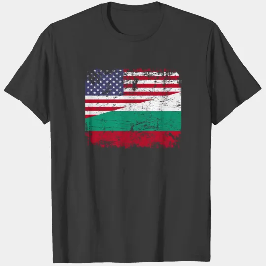 BULGARIAN ROOTS | American Flag | BULGARIA T-shirt