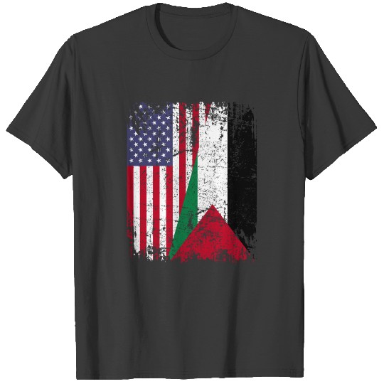 PALESTINIAN ROOTS | American Flag | PALESTINE T-shirt