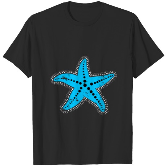 Discover blue Starfish christmas gift kids drawing T-shirt