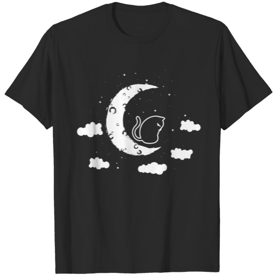 Discover Sad cat at night T-shirt