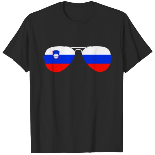 Discover Slovenia flag glasses T-shirt