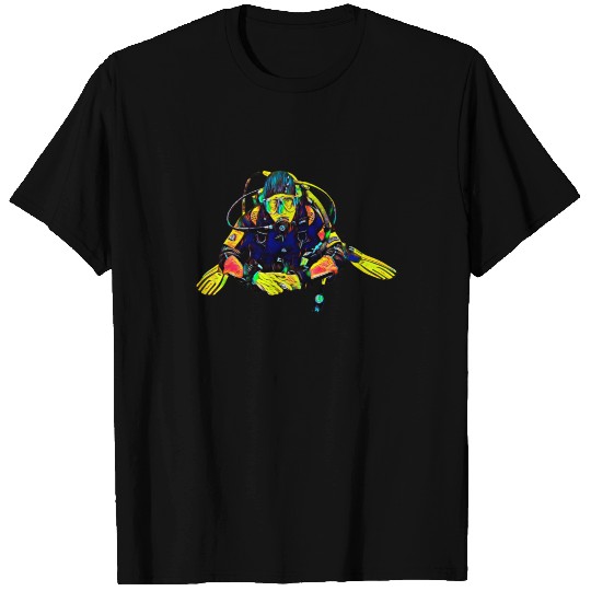 Scuba Diving Water Sport Fan Design Colored T-shirt
