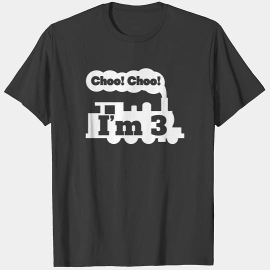 3 Third birthday train railway T-shirt
