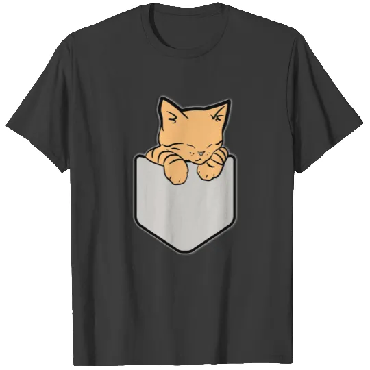 Pocket Cat Sweet Pocket T-shirt