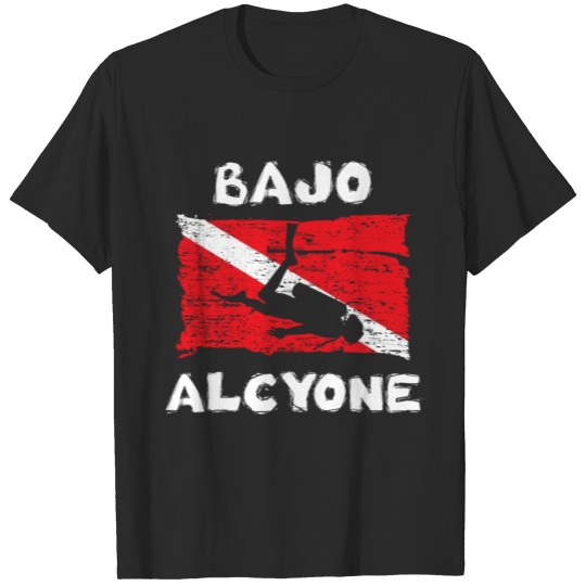 Discover Bajo Alcyone Diving Flag funny women T-shirt