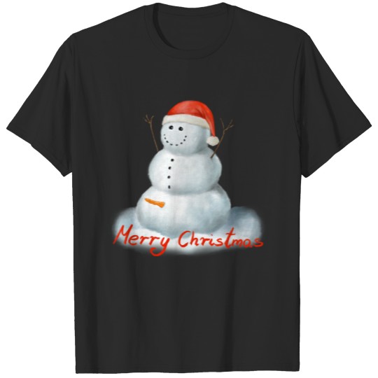 Discover Happy Horny Snowman Santa Hat Merry Christmas T-shirt