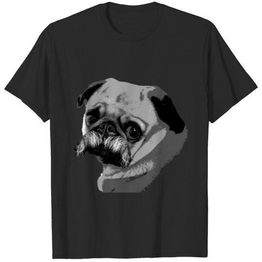 Discover Funny Pug with a Mustache - Movember T-shirt