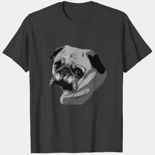 Funny Pug with a Mustache - Movember T-shirt