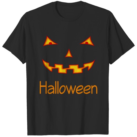 Discover Halloween face of a pumpkin T-shirt
