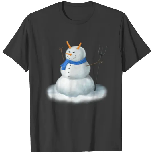 Discover Devil Snowman Winter Scarf Horns T-shirt
