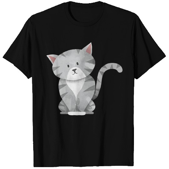sad gray cat T-shirt