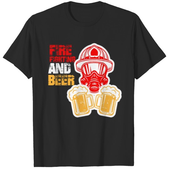 Discover Firefighters fireman occupation fire beer hero T-shirt