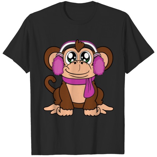 Discover Monkey Ape Winter Earflap Cold T-shirt