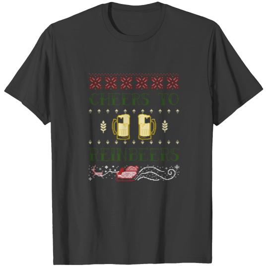 Cheers to Reinbeers | Ugly Christmas Sweater T-shirt