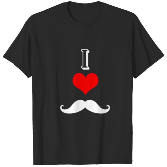 Discover I Love mustache T-shirt