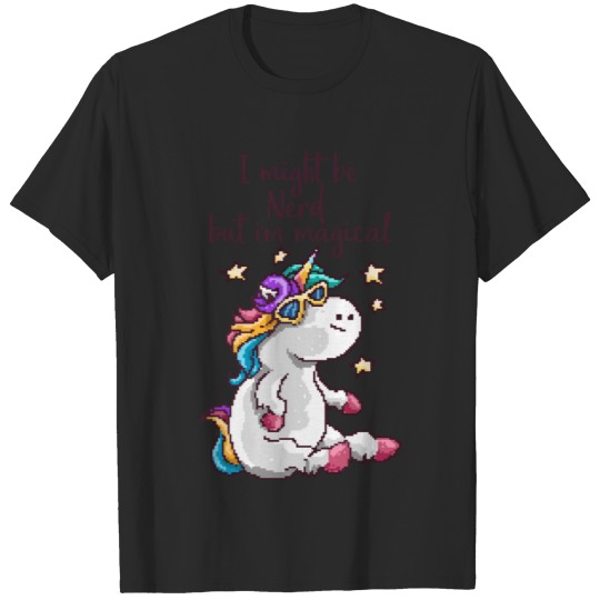 Discover Nerd and Magical Unicorn T-shirt