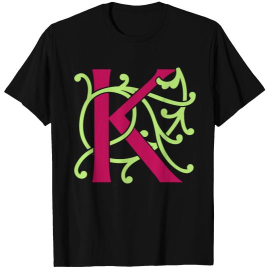 DIY FlexColor™ Monogram K • A4-2 – 2 Colors T-shirt