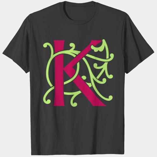 DIY FlexColor™ Monogram K • A4-2 – 2 Colors T-shirt
