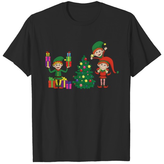 Discover Funny Cute Christmas Elves Elf Xmas T-shirt