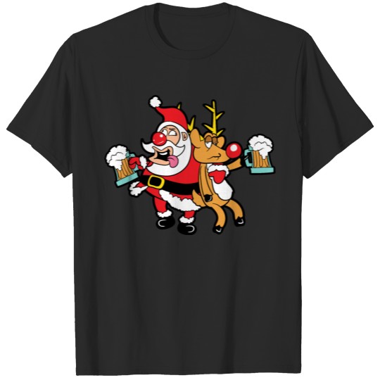 Discover Funny Santa Claus Reindeer Christmas Xmas T-shirt