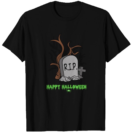 Happy Halloween Gravestone Tombstone Horror T-shirt