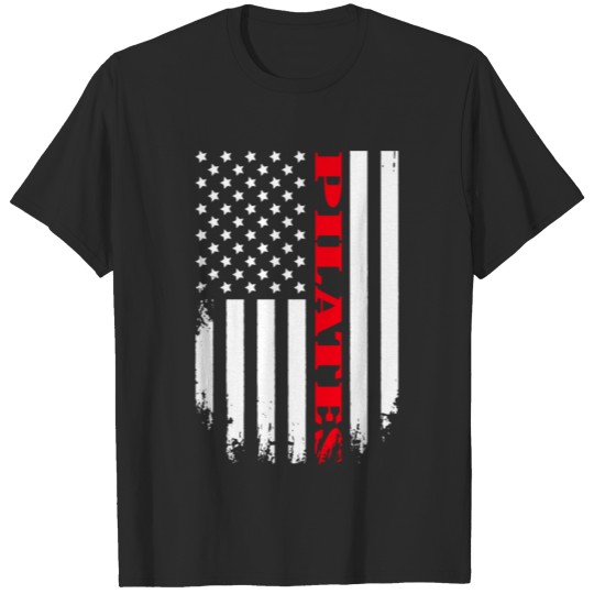 Patriotic Pilates Player - Flag T-shirt
